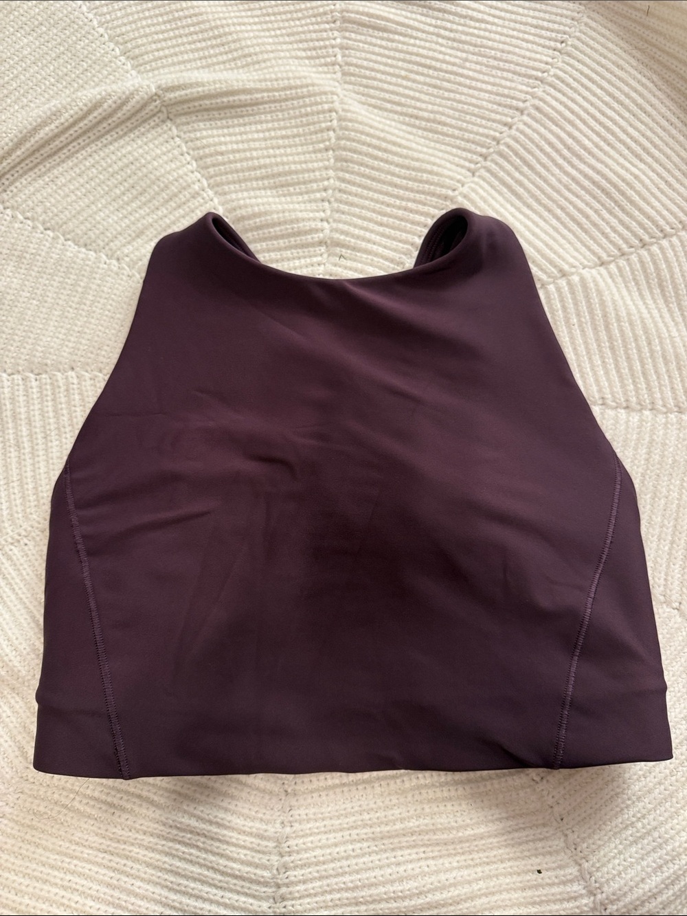 Athleta High-Neck Sports Bra in Plum